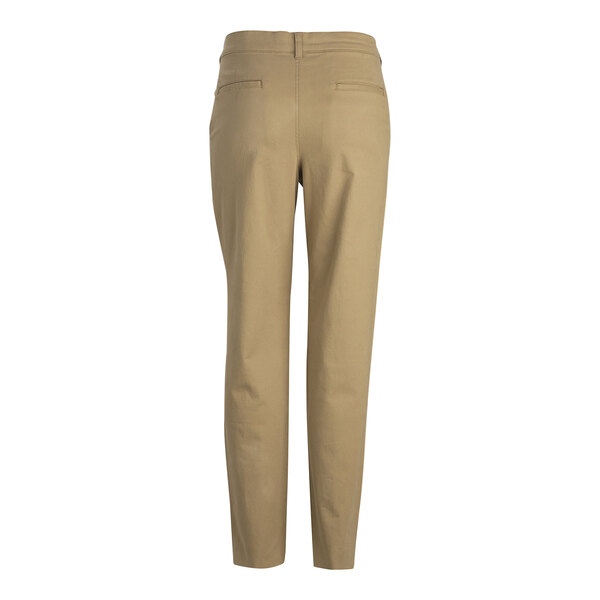 A pair of tan Edwards performance pants with pockets and buttons.