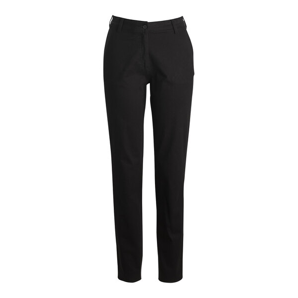 A pair of Edwards black performance pants with a buttoned waist.