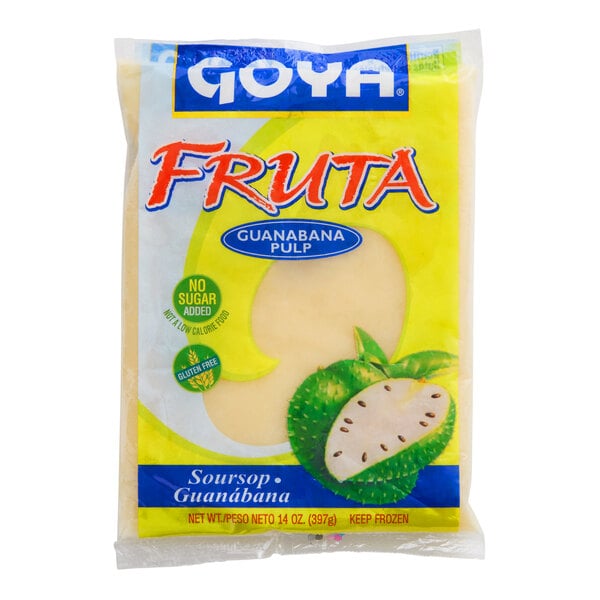 A package of Goya Soursop Pulp on a white background.