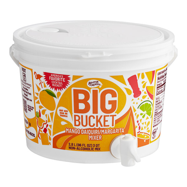 A white plastic container with a white lid.