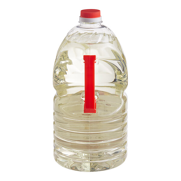 A large plastic jug of Fanale Pure Cane Sugar Concentrated Syrup with a red handle.