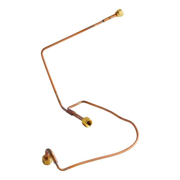 A copper steam pressure gauge tube with brass fittings for the Estella Caffe ECEM2 espresso machine.