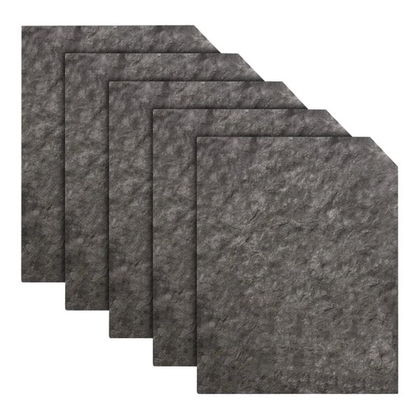 A group of rectangular grey AutoFry carbon filter pads.