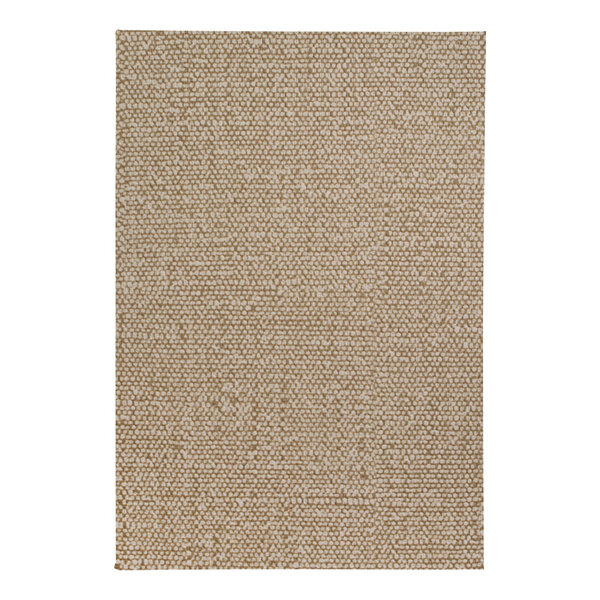 A close-up of a beige fabric with a woven pattern.