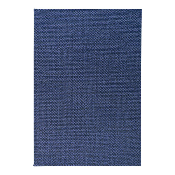 A H. Risch, Inc. customizable menu cover with a navy blue fabric and a pattern of azure blue.