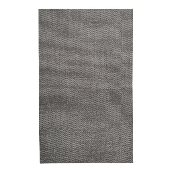 A grey rectangular menu cover with a smoke pattern.
