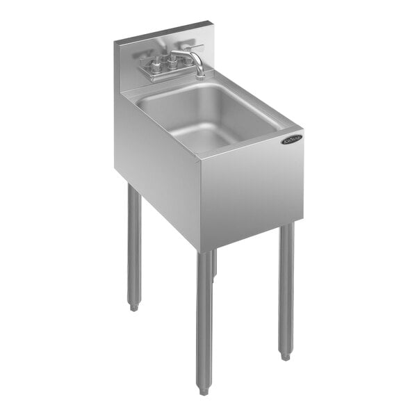 A Krowne Royal Series stainless steel underbar sink with a faucet.