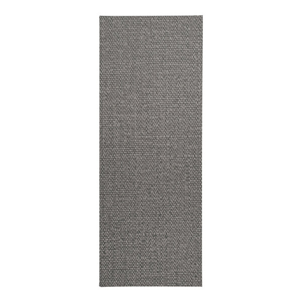 A grey rectangular menu cover with black lines on it.