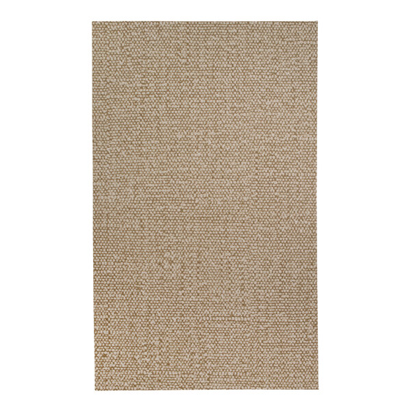 A close-up of a customizable fabric menu cover.