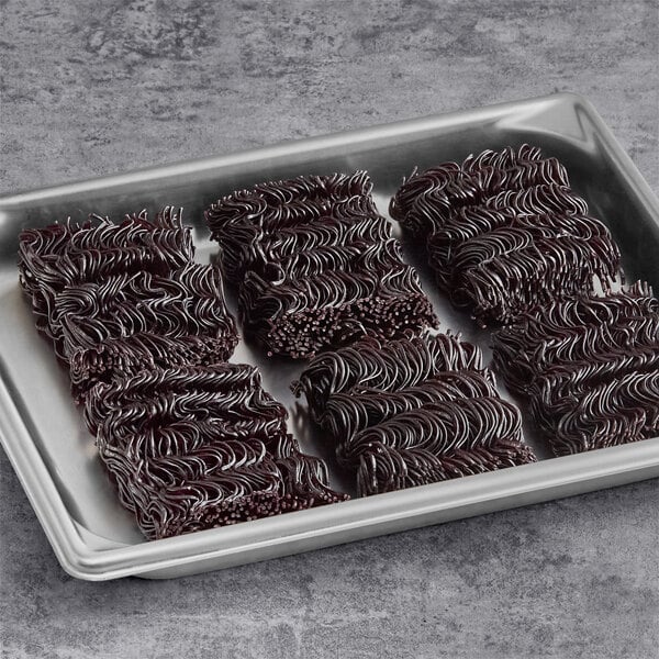 A tray of Lotus Foods black Forbidden Rice Ramen noodles.