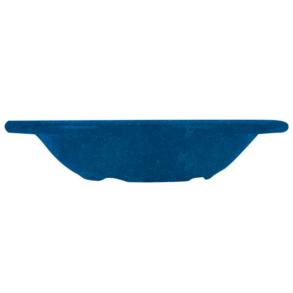A Texas Blue melamine bowl with a white background.