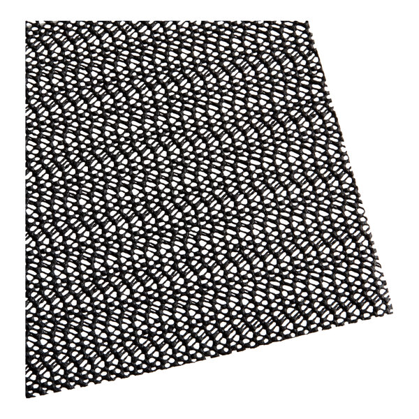 A black non-slip plastic cutting board liner with a mesh-like pattern.