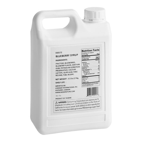 Bossen Blueberry Concentrated Syrup 64 fl. oz. - 6/Case
