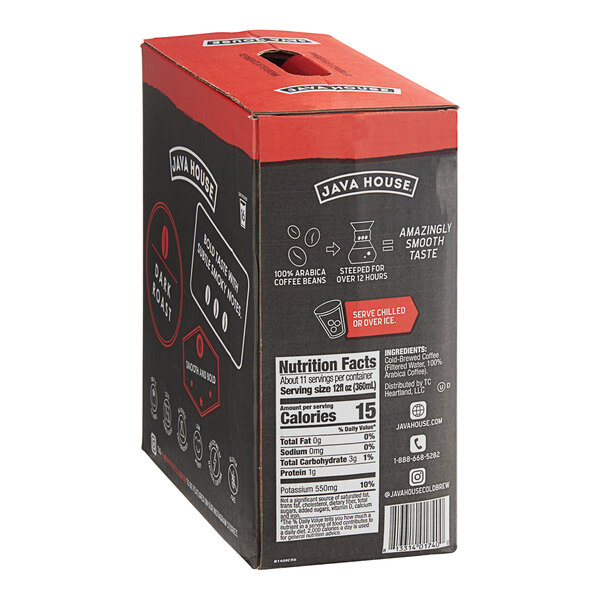 A white box of Java House Espresso Roast Cold Brew Coffee on a counter.