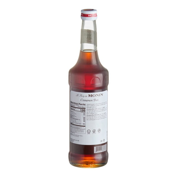 Monin Premium Cinnamon Bun Flavoring Syrup 750 mL - 12/Case