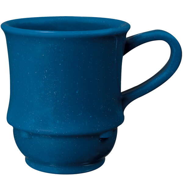 A Texas Blue SAN plastic mug with a handle.