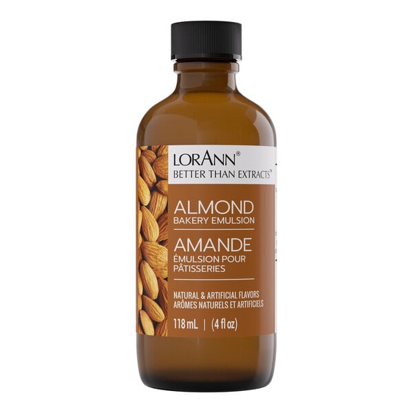 LorAnn Oils 4 fl. oz. Almond Bakery Emulsion - 36/Case