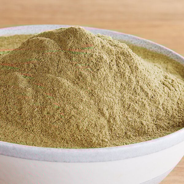 A bowl of Regal Ground Bay Leaves.