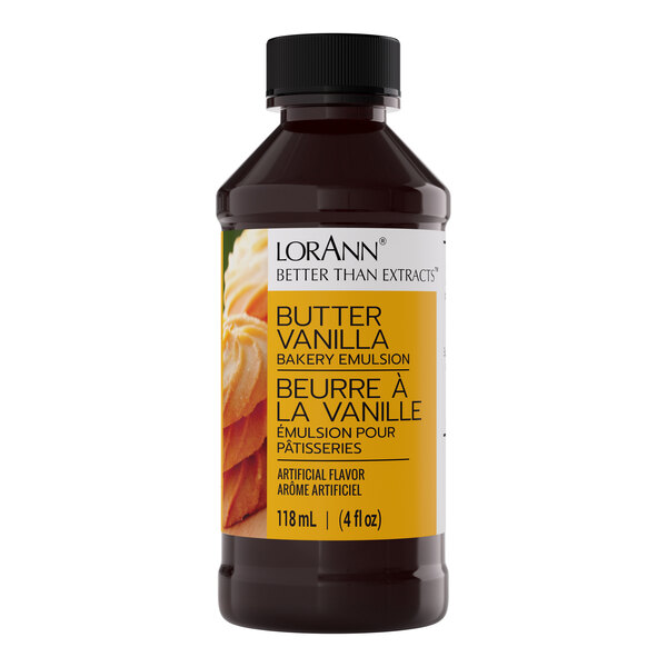 LorAnn Oils 4 fl. oz. Butter Vanilla Bakery Emulsion - 6/Case