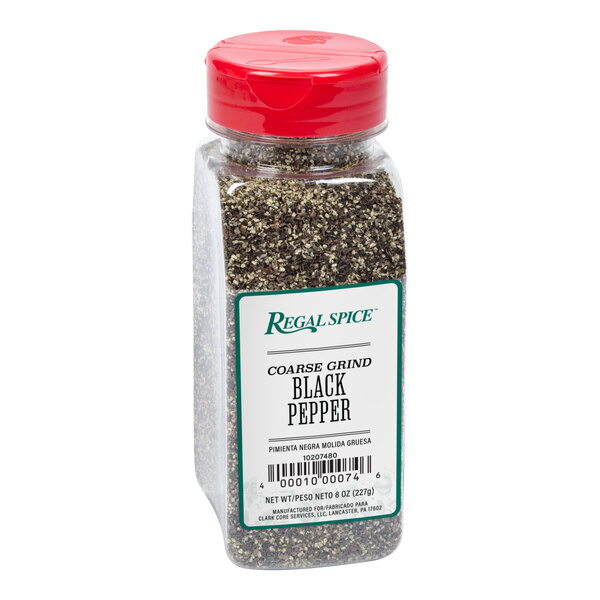A case of Regal Coarse Grind Black Pepper jars.