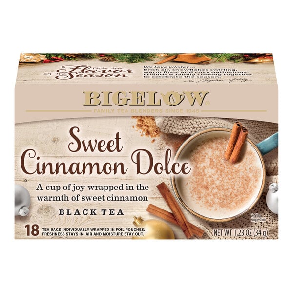 Bigelow Sweet Cinnamon Dolce Black Tea Bags - 108/Case