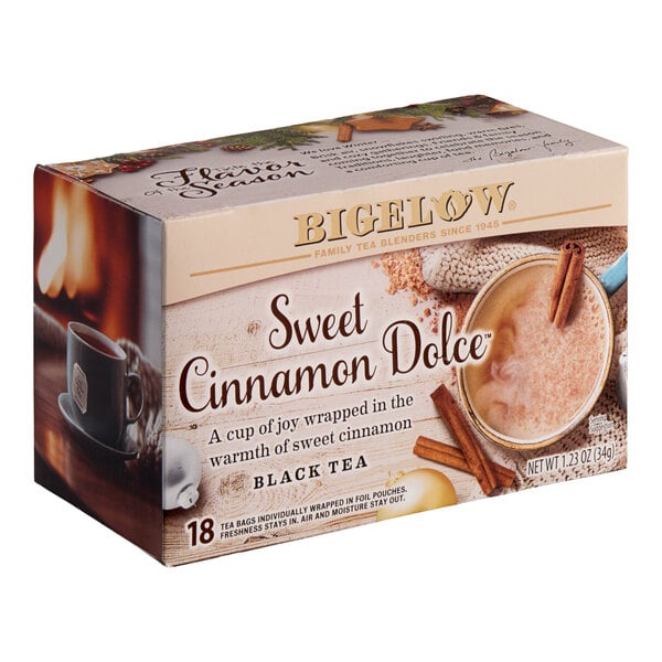 Bigelow Sweet Cinnamon Dolce Black Tea Bags - 108/Case