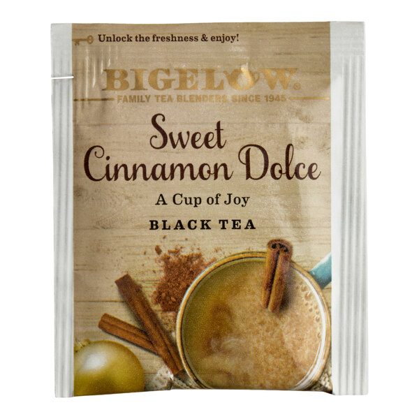 Bigelow Sweet Cinnamon Dolce Black Tea Bags - 108/Case