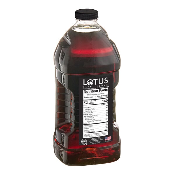 A 64 fl. oz. bottle of Lotus Plant Power Gold Lotus 5:1 Energy Concentrate.