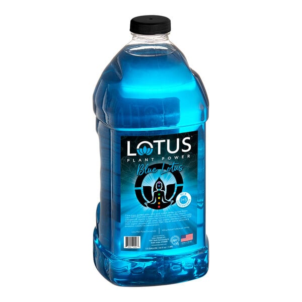 A 64 fl. oz. bottle of Lotus Plant Power Blue Lotus 5:1 Energy Concentrate.