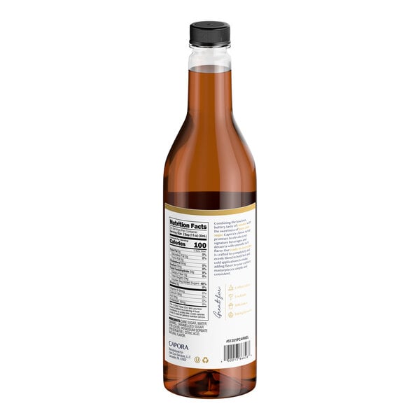Capora Caramel Flavoring Syrup 750 mL - 6/Case