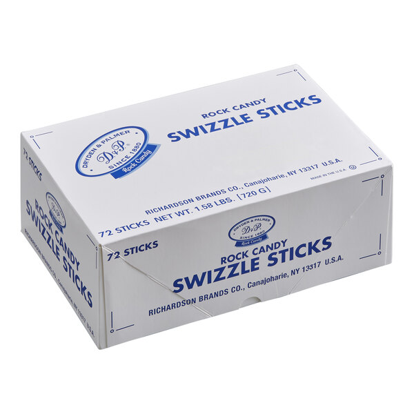 Roses Dryden and Palmer Assorted Unwrapped Rock Candy Swizzle Stick - 288/Case