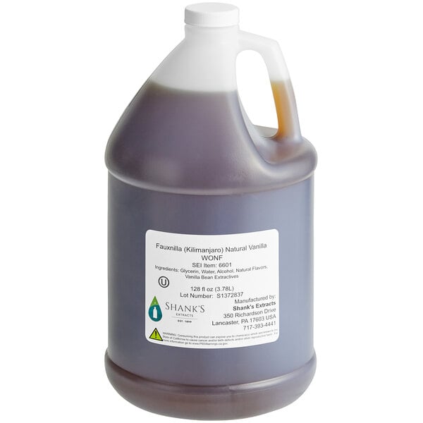 A white jug of Shank's Fauxnilla with a white cap and label.