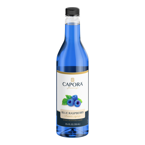 Capora Blue Raspberry Flavoring Syrup - 6/Case