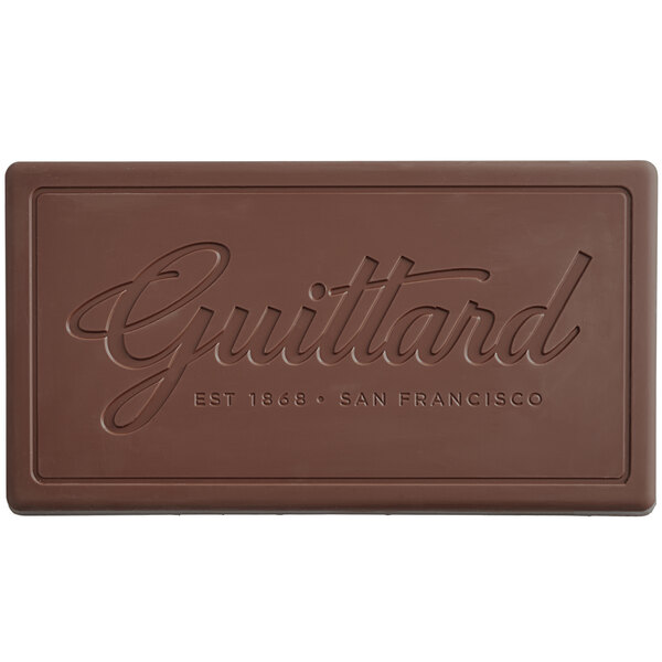 A brown Guittard Old Dutch 34% Milk Chocolate bar.