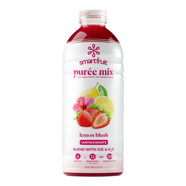 Smartfruit Lemon Blush Puree Beverage Mix 48 fl. oz. - 6/Case