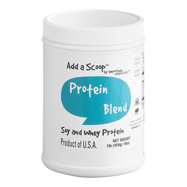 Add A Scoop Whey & Soy Protein Supplement Powder 1 lb. - 18/Case