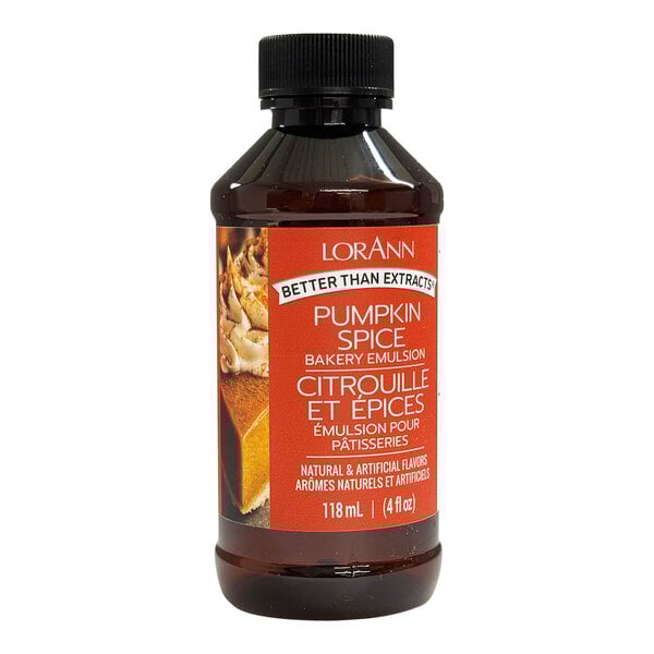 LorAnn Oils 4 fl. oz. Pumpkin Spice Bakery Emulsion - 6/Case
