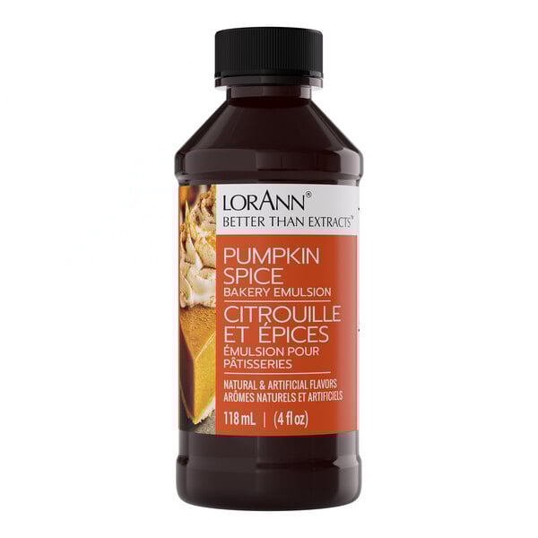 LorAnn Oils 4 fl. oz. Pumpkin Spice Bakery Emulsion - 6/Case
