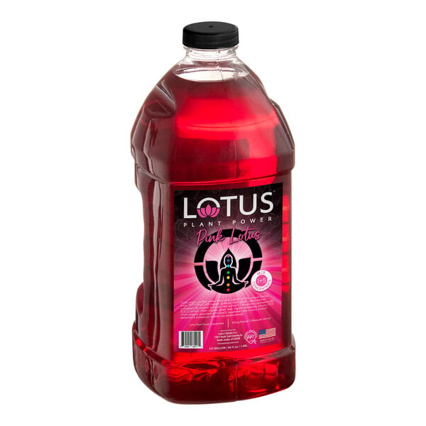 A 64 fl. oz. bottle of Lotus Plant Power Pink Lotus 5:1 Energy Concentrate.