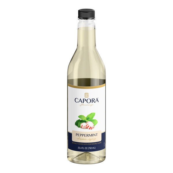 Capora Peppermint Flavoring Syrup 750 mL - 6/Case