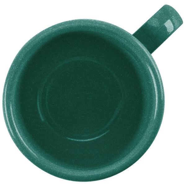 A Kentucky green Tritan mug with a handle.