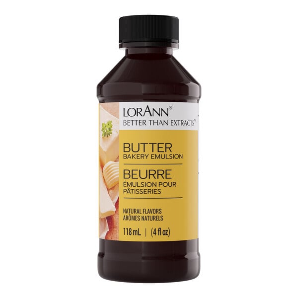 LorAnn Oils 4 fl. oz. All-Natural Butter Bakery Emulsion - 6/Case