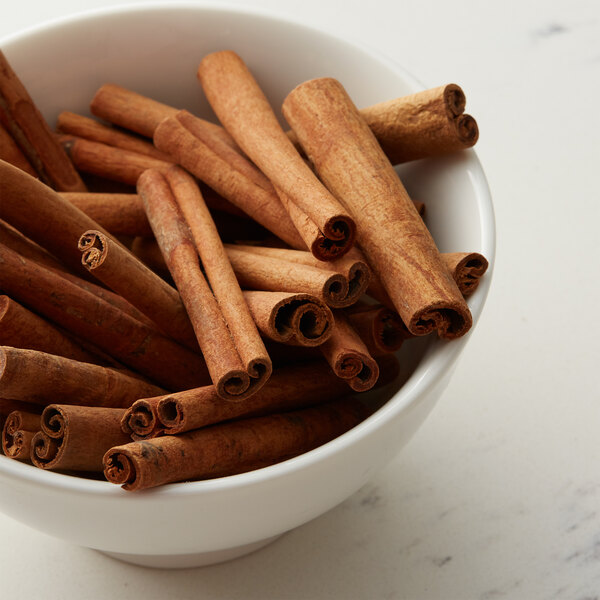 A bowl of Regal cinnamon sticks.