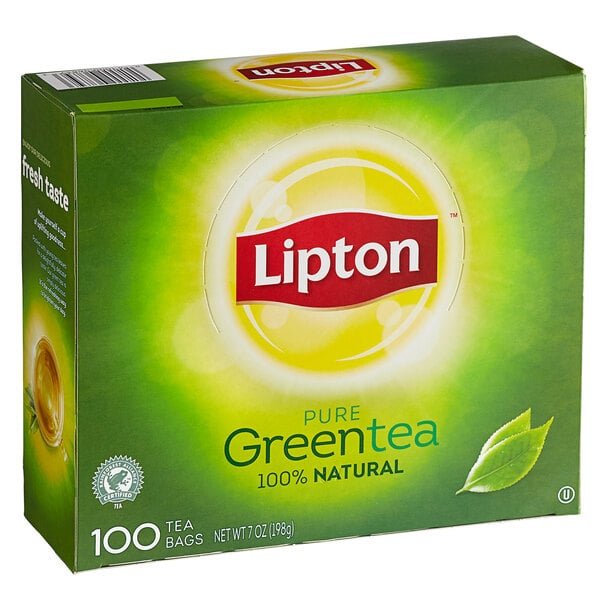 A box of 5 Lipton Classic Green Tea bags.