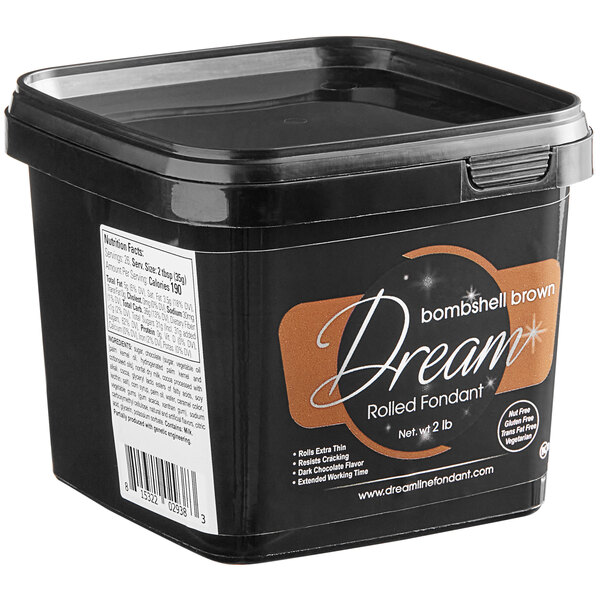 A black Satin Ice container with a white label.