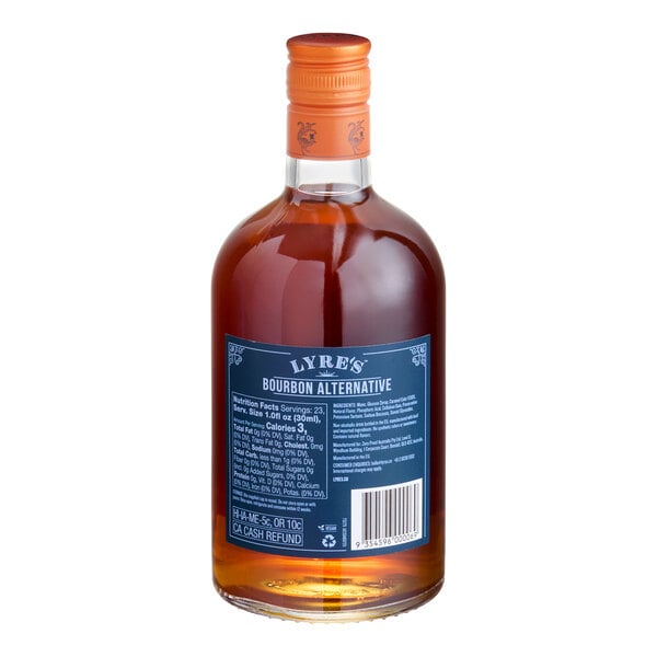 Lyre's American Malt Non-Alcoholic Bourbon 700mL Bottle - 6/Case