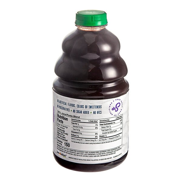 A bottle of Dr. Smoothie Acai Berry Smoothie Mix with a green cap and a label.