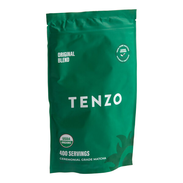 Tenzo Organic Ceremonial Matcha Green Tea Powder 400g (14.1 oz.) - 24/Case