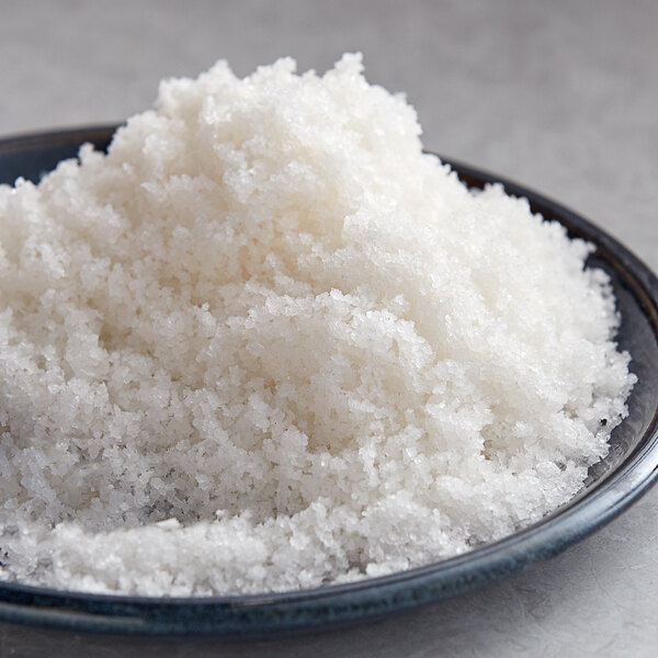 A plate of white salt.