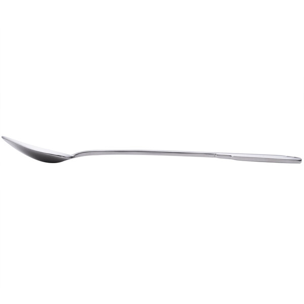 A Oneida stainless steel spoon with a silver handle on a white background.